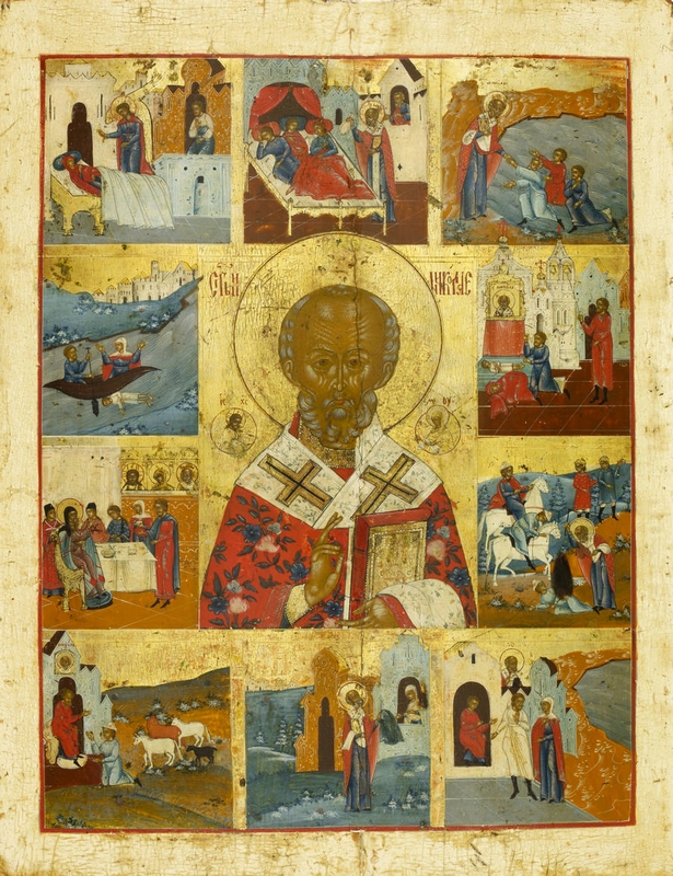 O ΄Αγιος Νικόλαος με σκηνές του βίου του, Ρωσσική εικόνα